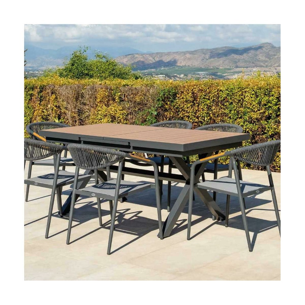 Salon de jardin en aluminium 6 personnes mali - venus