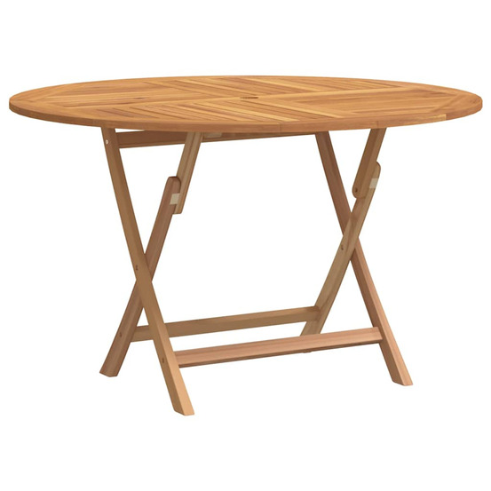 Table pliable de jardin ø 110x75 cm bois massif de teck