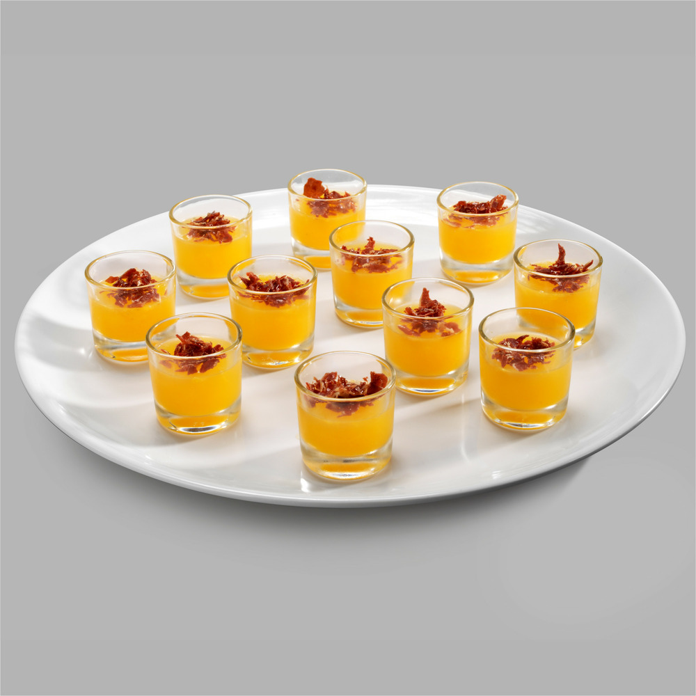 Plat rond blanc en mélamine ø 36,5 cm - pujadas