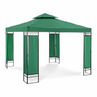Pergola pavillon barnum tonnelle tente abri gazebo de jardin terrasse vert - 3 x 3 m - 160 g/m²