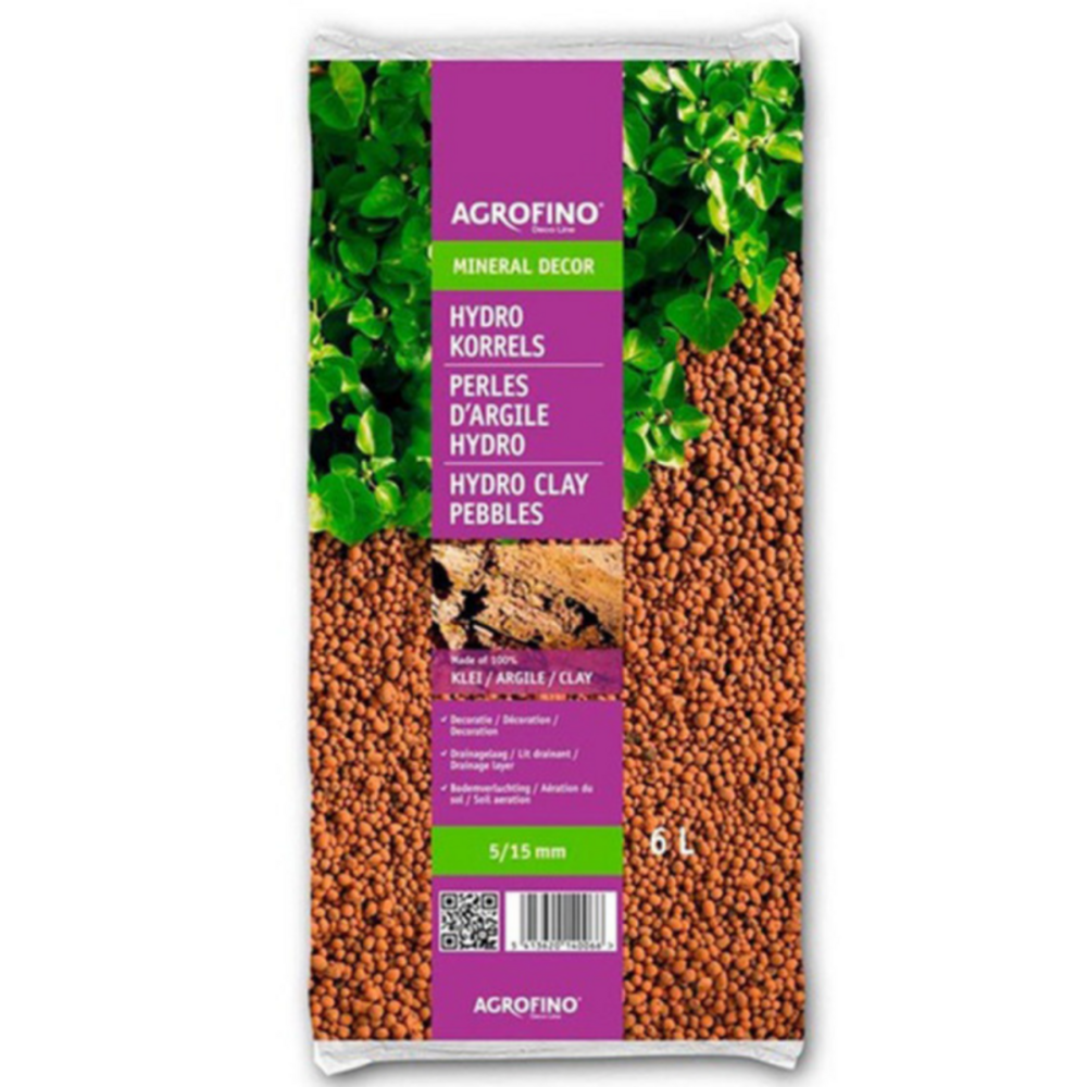 Perles argile hydro agrofino mineral decor 5/15mn 6l