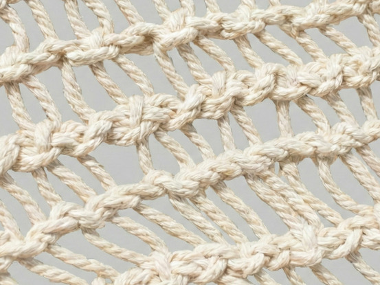 Ombrière macramé en polycoton triangulaire, fait main, 3 m