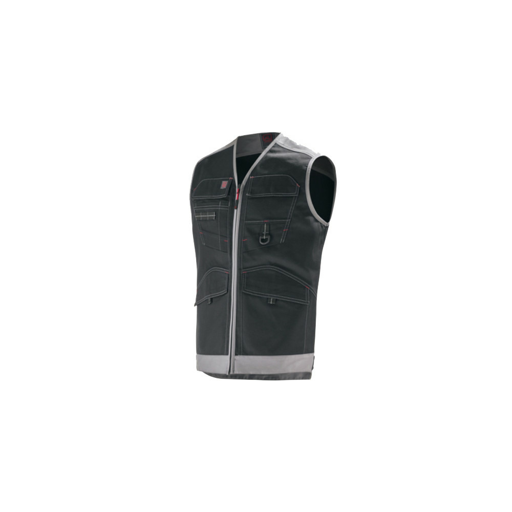 Gilet de travail trowel sans manches 9attup gris noir t2 lafont la 9attup 887 2