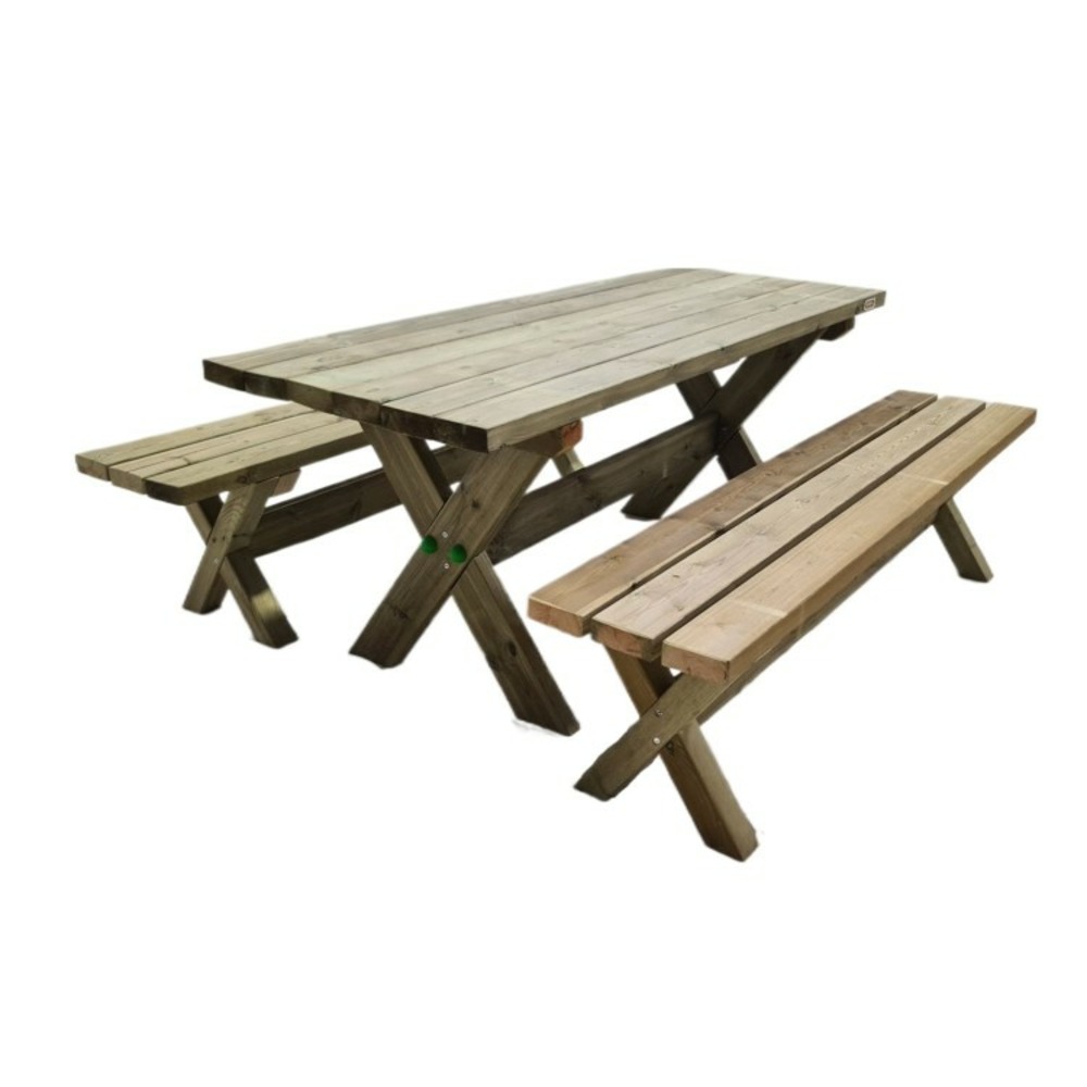 Table de pique-nique masgames xerta 180 bois non peint