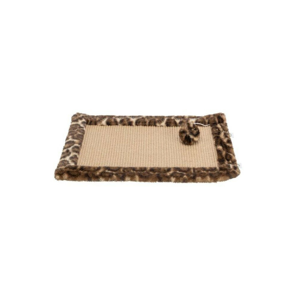 Tapis griffoir - trixie - leo - 55 x 35 cm - brun imprimé léopard