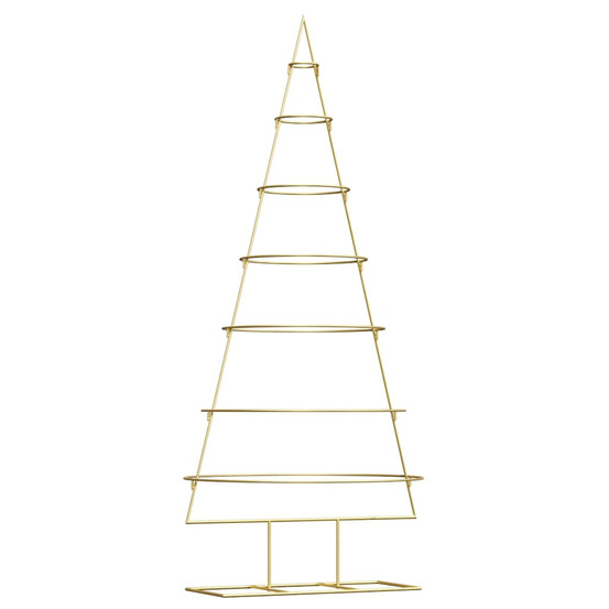 Arbre de noël en métal doré 180 cm acier peint par poudre
