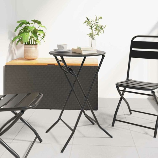 Table de jardin anthracite 50 x 50 x 72 cm métal