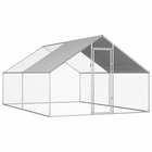 Poulailler d'extérieur 2,75 x 4 x 1,92 m acier galvanisé toit en pe