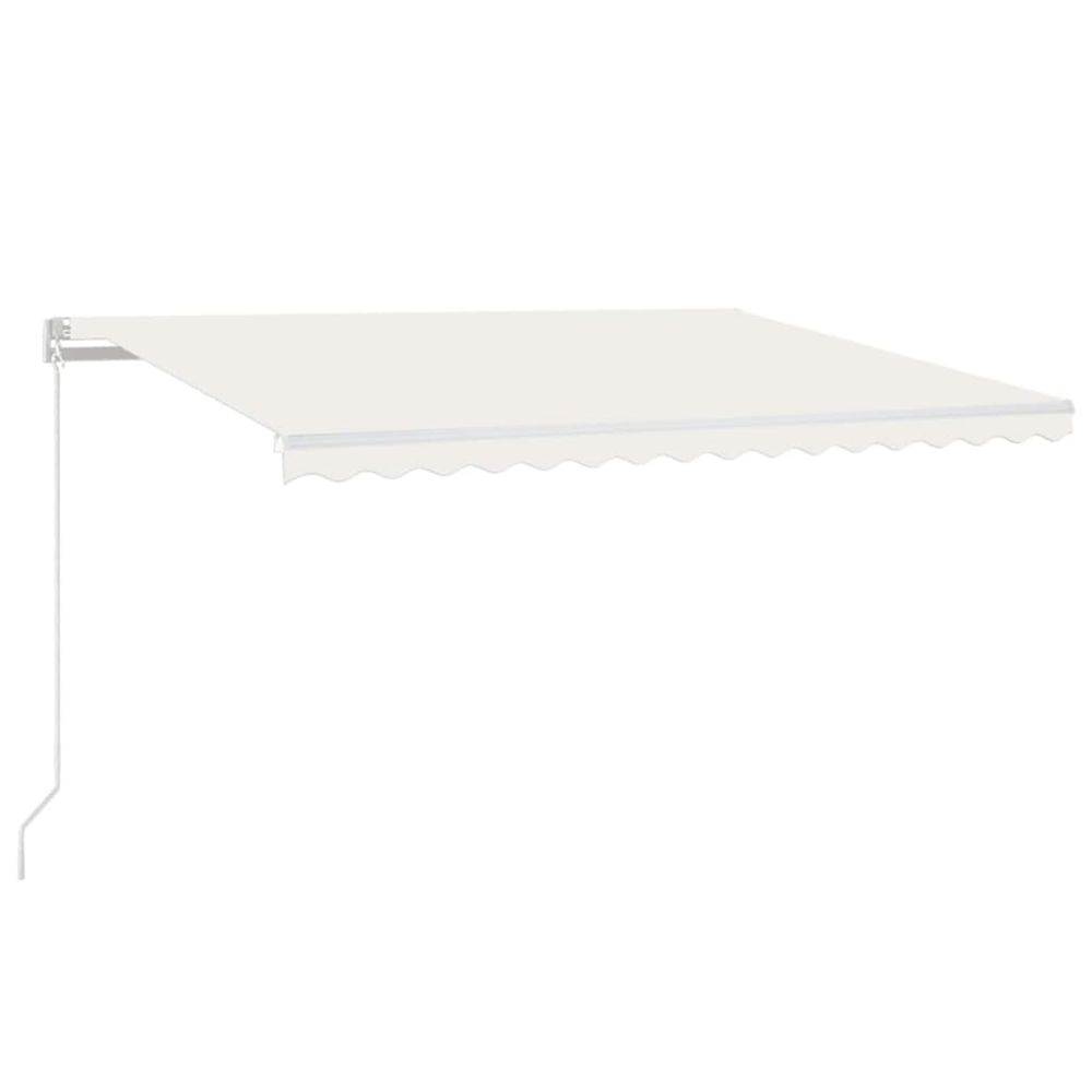 Auvent rétractable crème 450 × 350 cm polyester et aluminium
