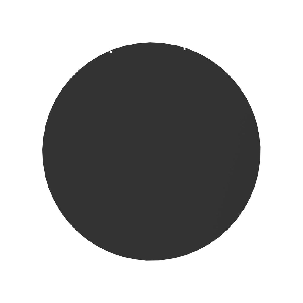 Plaque de sol ronde noire d74 cm