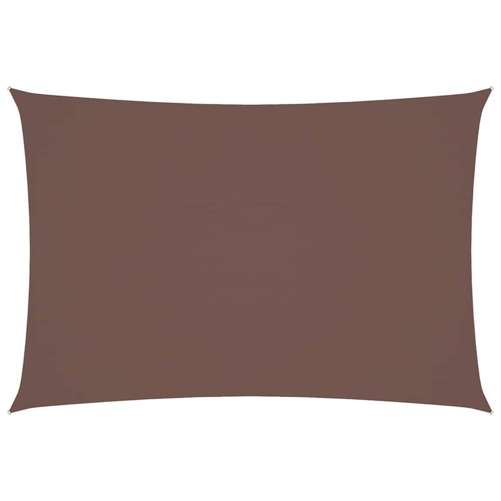 Voile de parasol tissu oxford rectangulaire 2,5x4,5 m marron