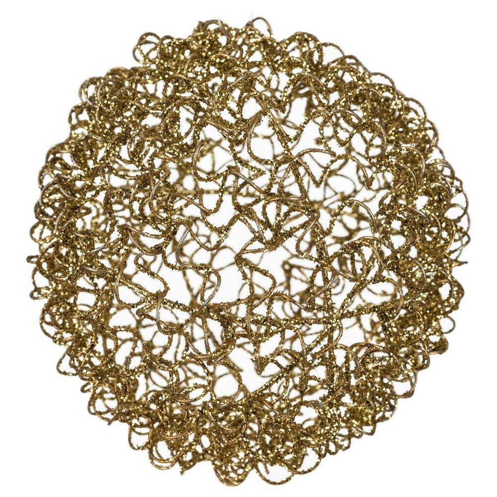 Boule métal torsadé pailletée