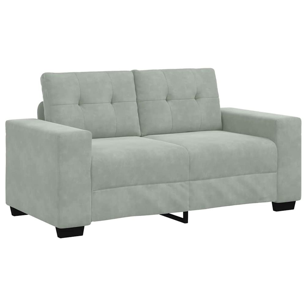 Canapé causeuse gris clair 160x77x82 cm velours