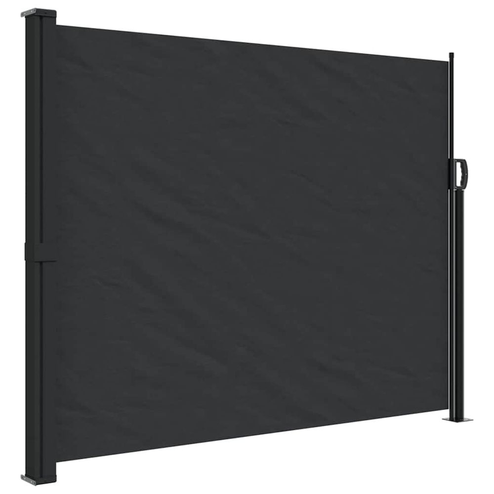 Auvent latéral rétractable noir 160x500 cm