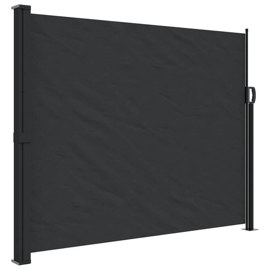 Auvent latéral rétractable noir 160x500 cm