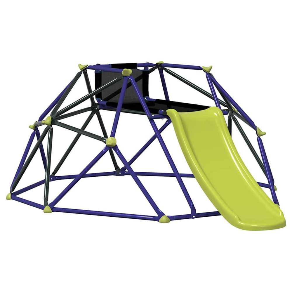 Dôme d'escalade pour enfants bleu 6 pieds avec toboggan acier