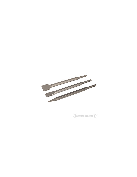 Silverline - burins 6 pans sds-plus, 3 pcs - 250 mm – 20, 40 mm et pointu
