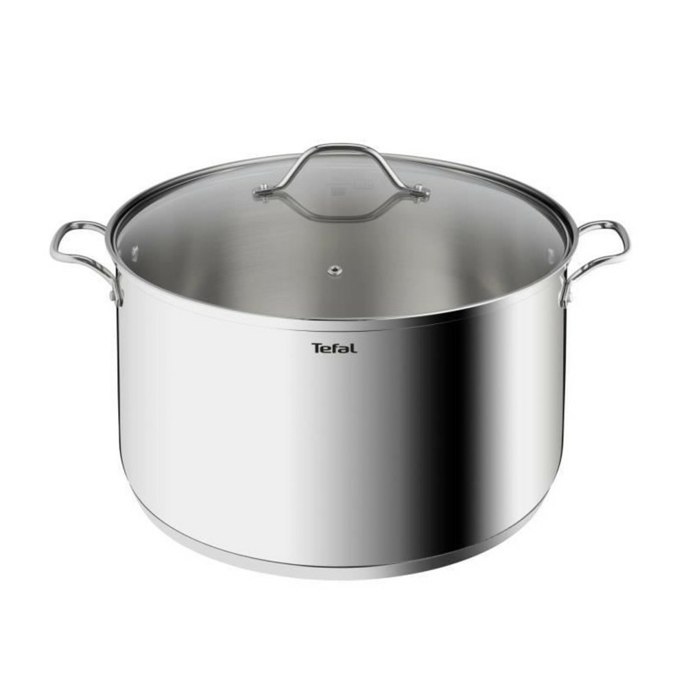 Tefal b8646404 marmite 26 cm inox, tous feux dont induction, garantie 5 ans, poignées robustes, couvercle verre, intuition xl