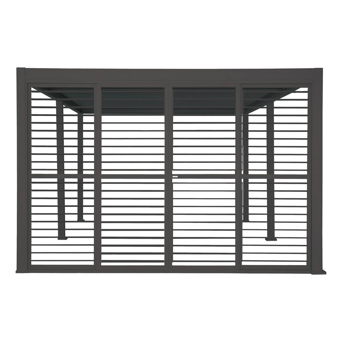 Persienne pour pergola bioclimatique evora 6x3,6 m gris graphite