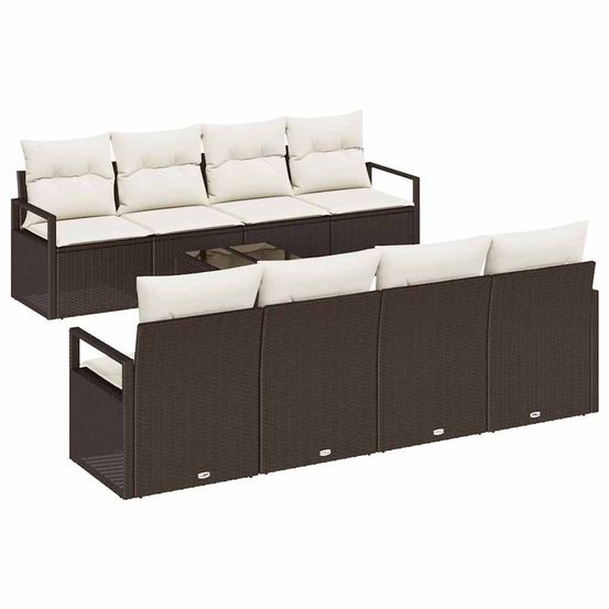 Ensemble de canapé de jardin 9 pc 8-nombre de places