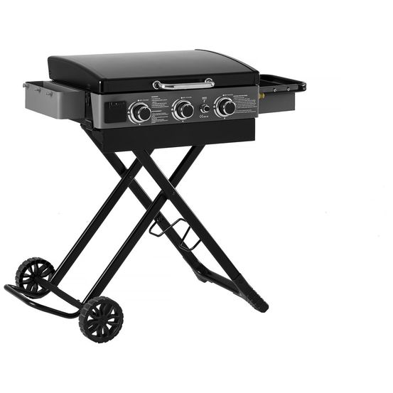 Plancha à gaz avec chariot pliable et portable