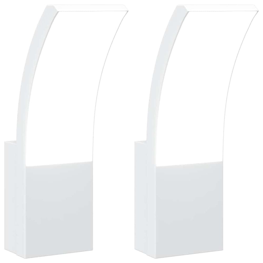 Appliques murales led d'extérieur 2 pcs blanc
