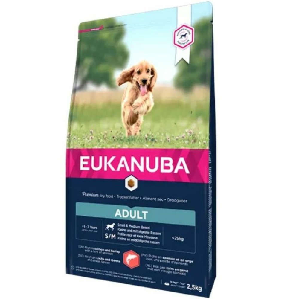 Croquettes chien adult saumon small / medium - eukanuba 2,5 kg