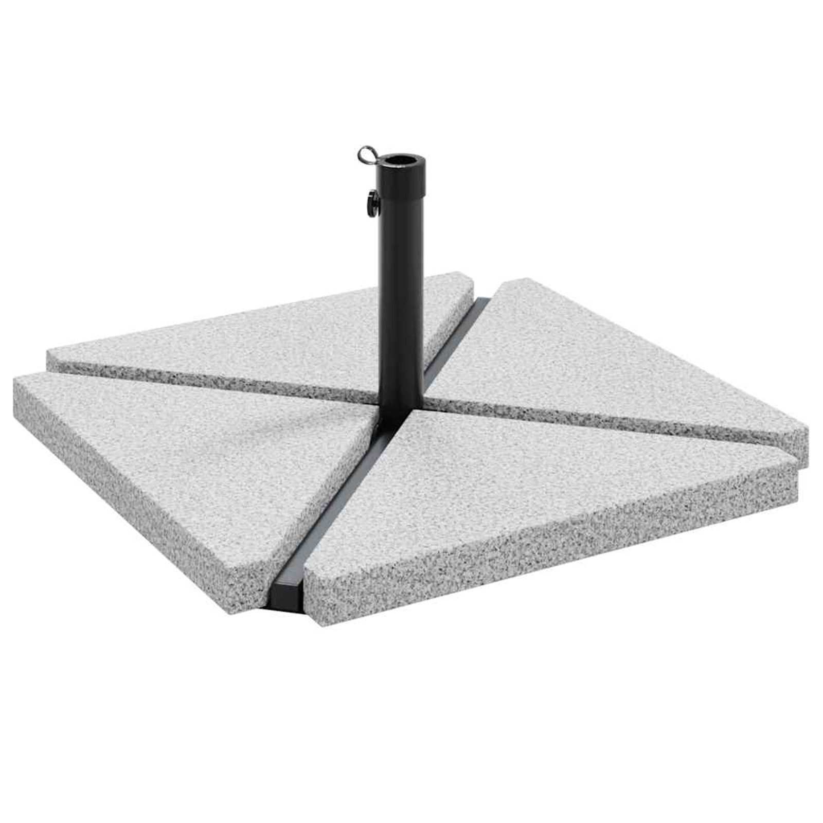 Ensemble de bases de parasols de jardin 5 pcs granit et acier
