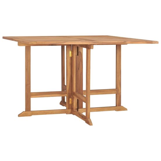 Table à dîner de jardin pliable 110x110x75 cm teck massif