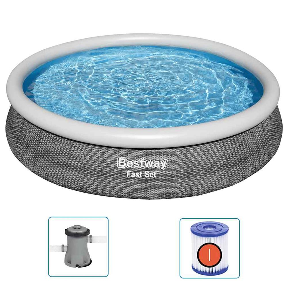Ensemble de piscine ronde 366x76 cm