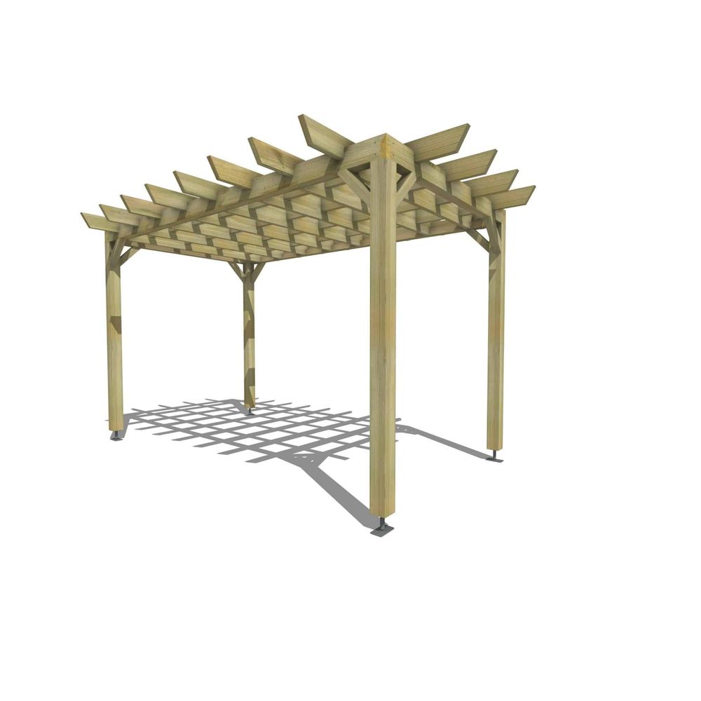 Pergola bois • 2m x 4m • indépendante • style retro • livraison comprise