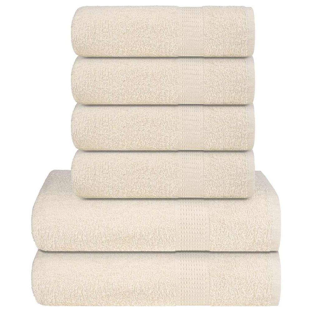 Ensemble de serviettes frogn 6 pcs crème 360 g/m²
