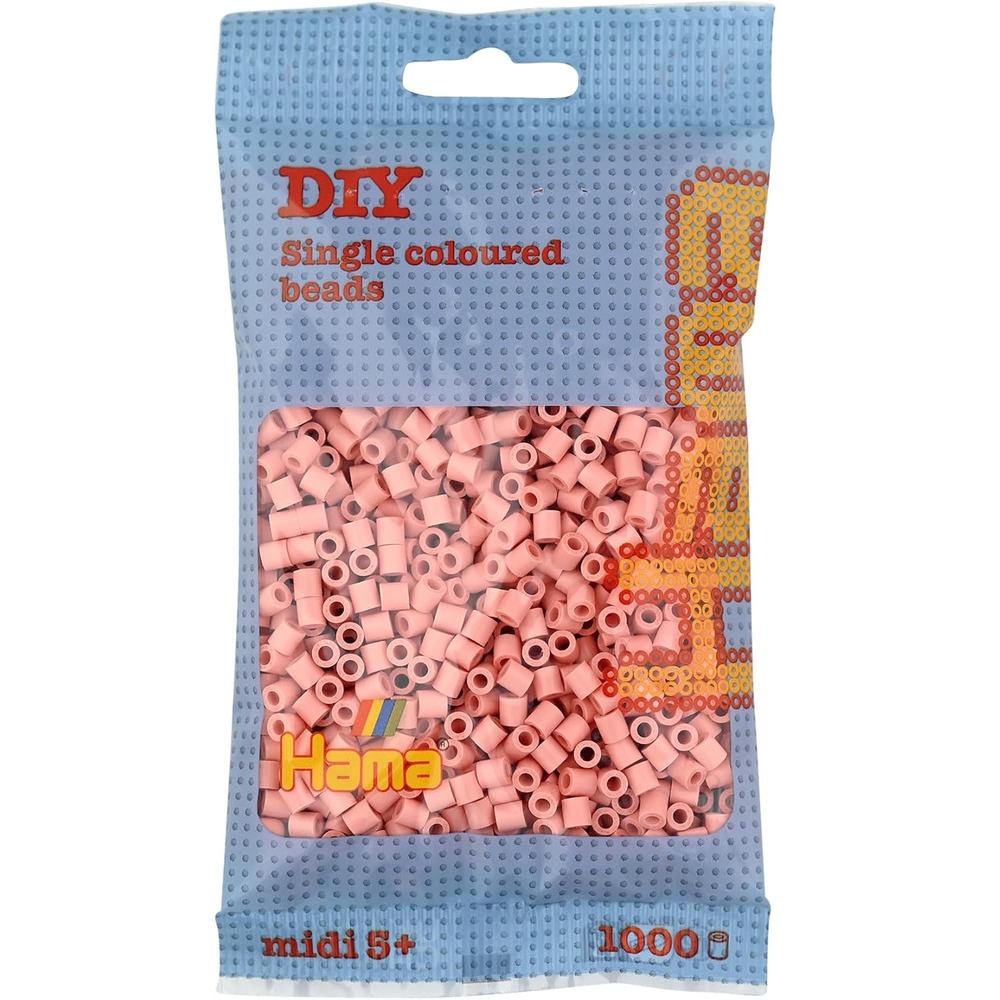 Sachet 1000 perles plastique midi chair