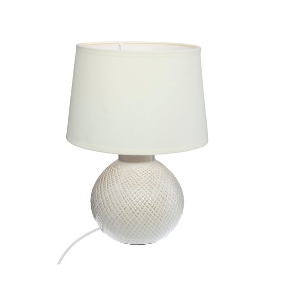 Lampe à poser pied boule en céramique h 28.5 cm
