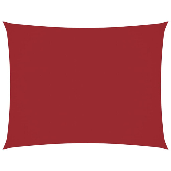 Voile de parasol tissu oxford rectangulaire 6x8 m rouge