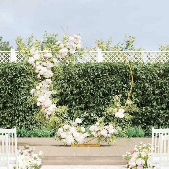 Arche de mariage doré 195 x 35 x 211 cm acier
