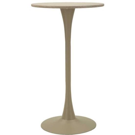 Table de bar en métal et mdf alaska 60 x 106 cm crème