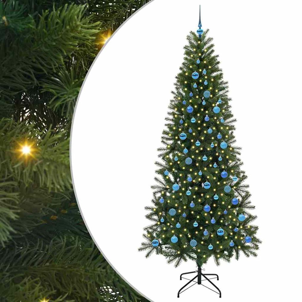 Sapin de noël artificiel vert 240 cm pe et pvc