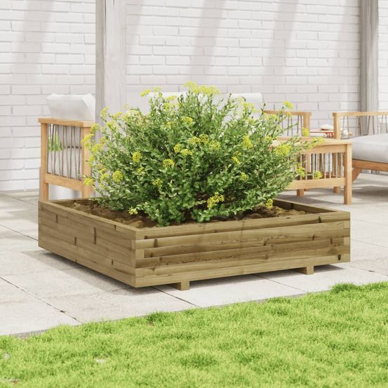 Jardinière géante 110x110cm en bois traité autoclave pour extérieur