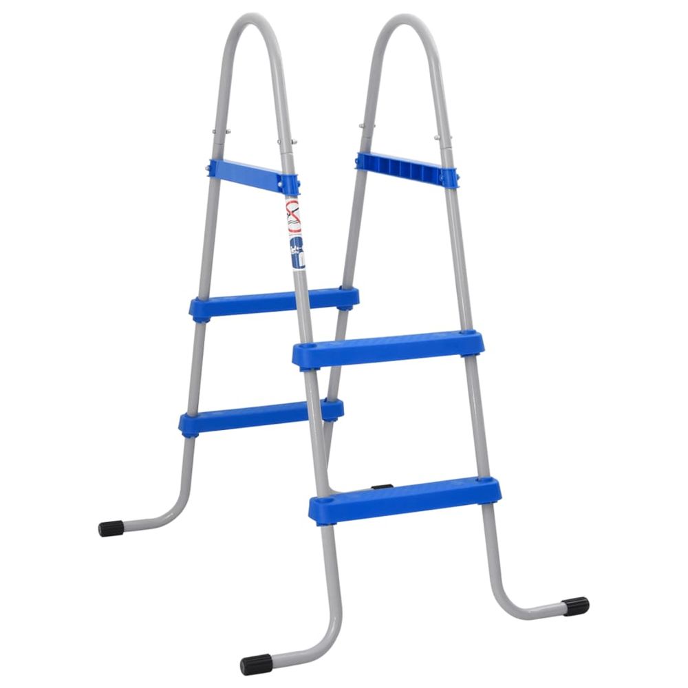 Échelle de piscine pour piscine hors sol 84 cm acier plastique