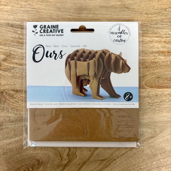 Maquette 3d en carton - ours