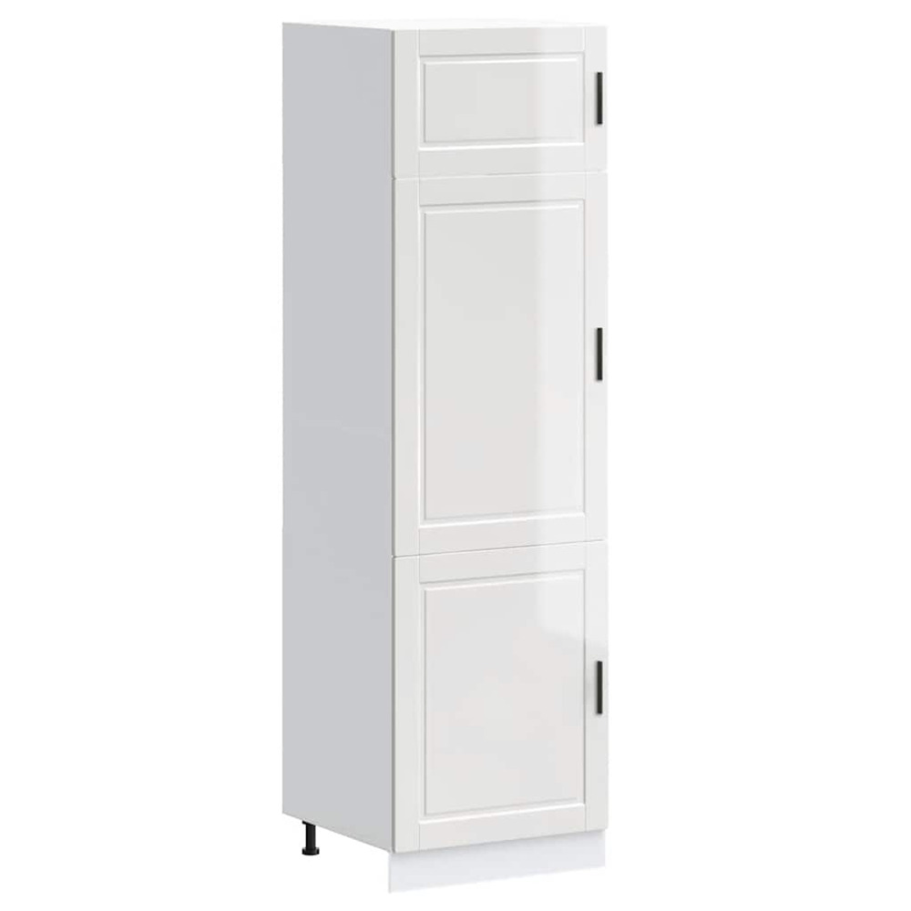 Armoire de cuisine porto blanc brillant bois d'ingénierie