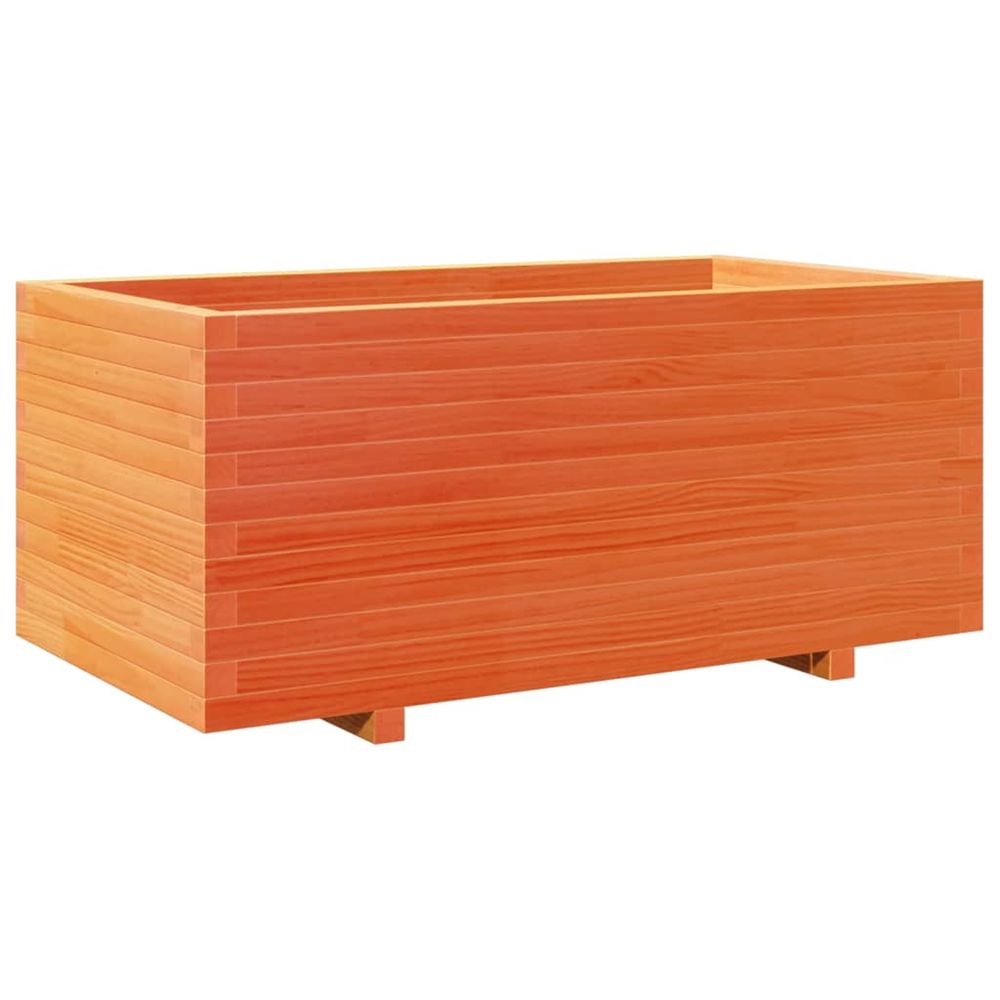 Jardinière d'extérieur cire marron 110x60x49,5 cm bois de pin massif