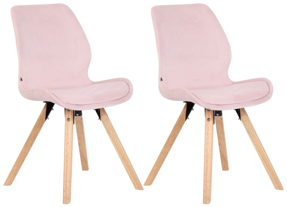 Lot de 2 chaises luna velours