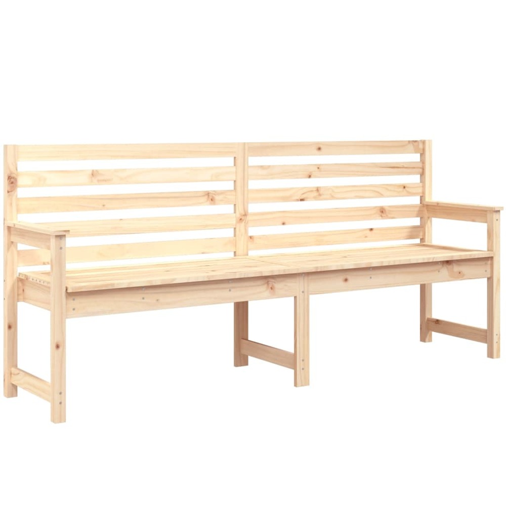 Banc de jardin meuble de patio d'extérieur terrasse 203,5 x 48 x 91,5 cm bois massif de pin