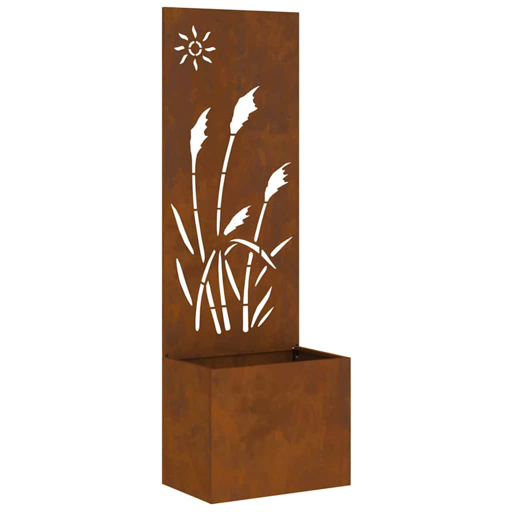 Écran de confidentialité de jardin fretwork rouillé 50 x 140 cm