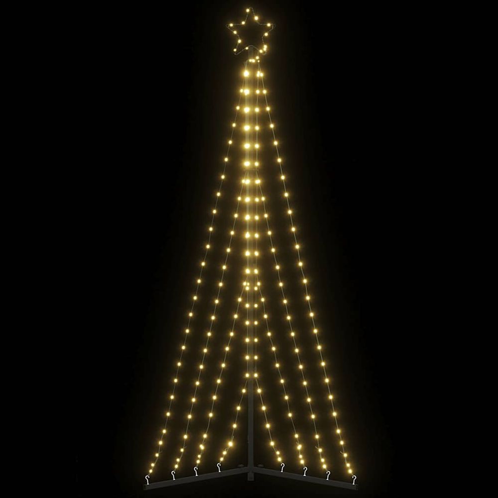 Sapin de noël lumineux led pour jardin 8 modes d'éclairage blanc chaud 187 cm