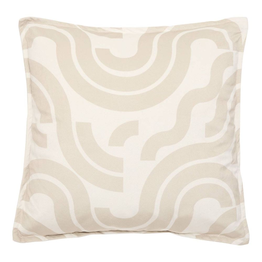 Coussin lilou carré 45x45cm imprimé ivoire
