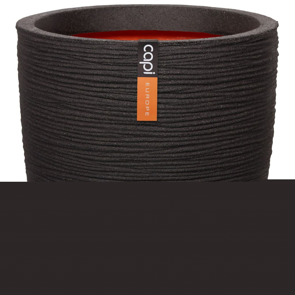 Jardinière d'extérieur nature rib 43x41 cm noir kblr933