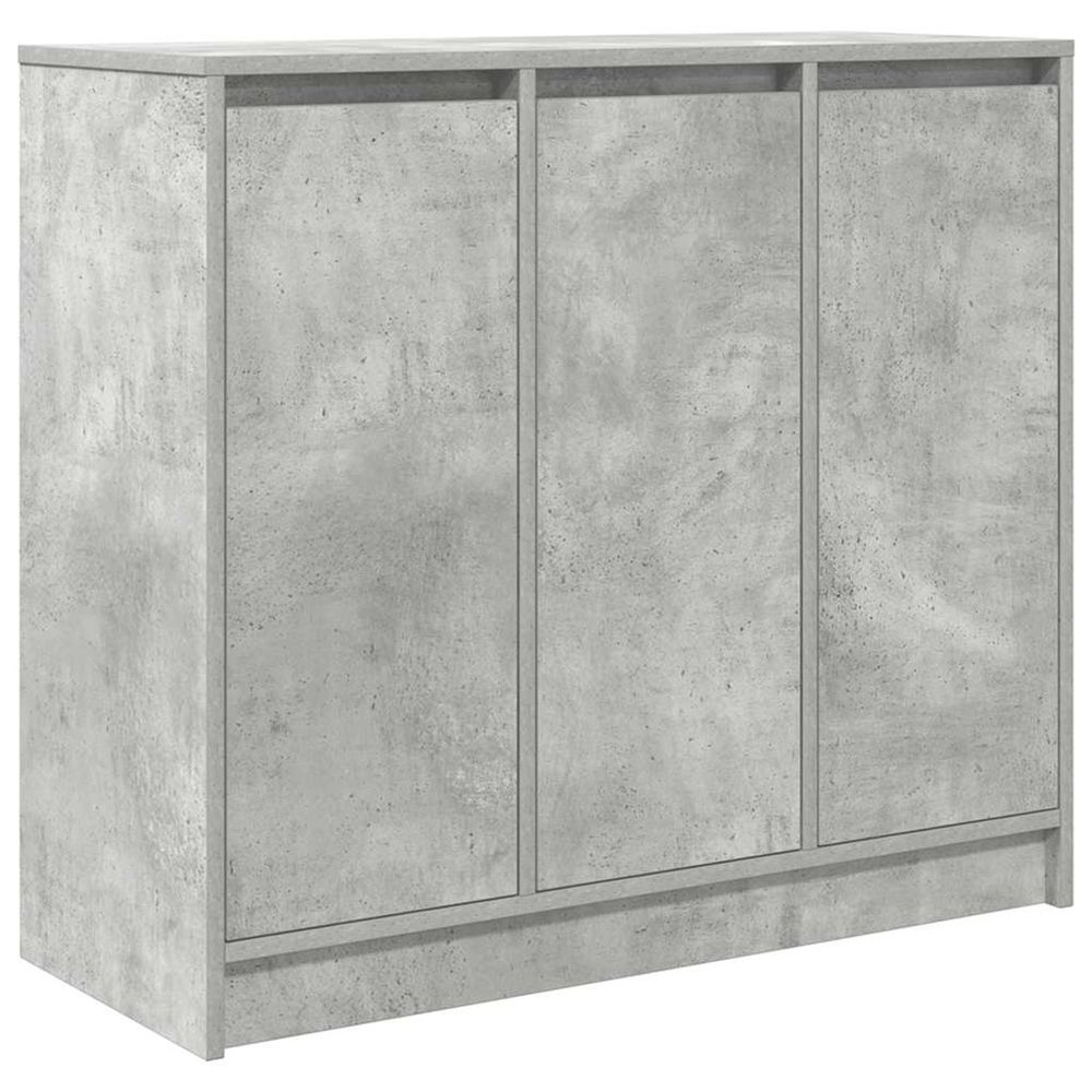 Buffet gris béton 85x34x76 cm bois d'ingénierie